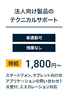 法人向け製品のテクニカルサポート
